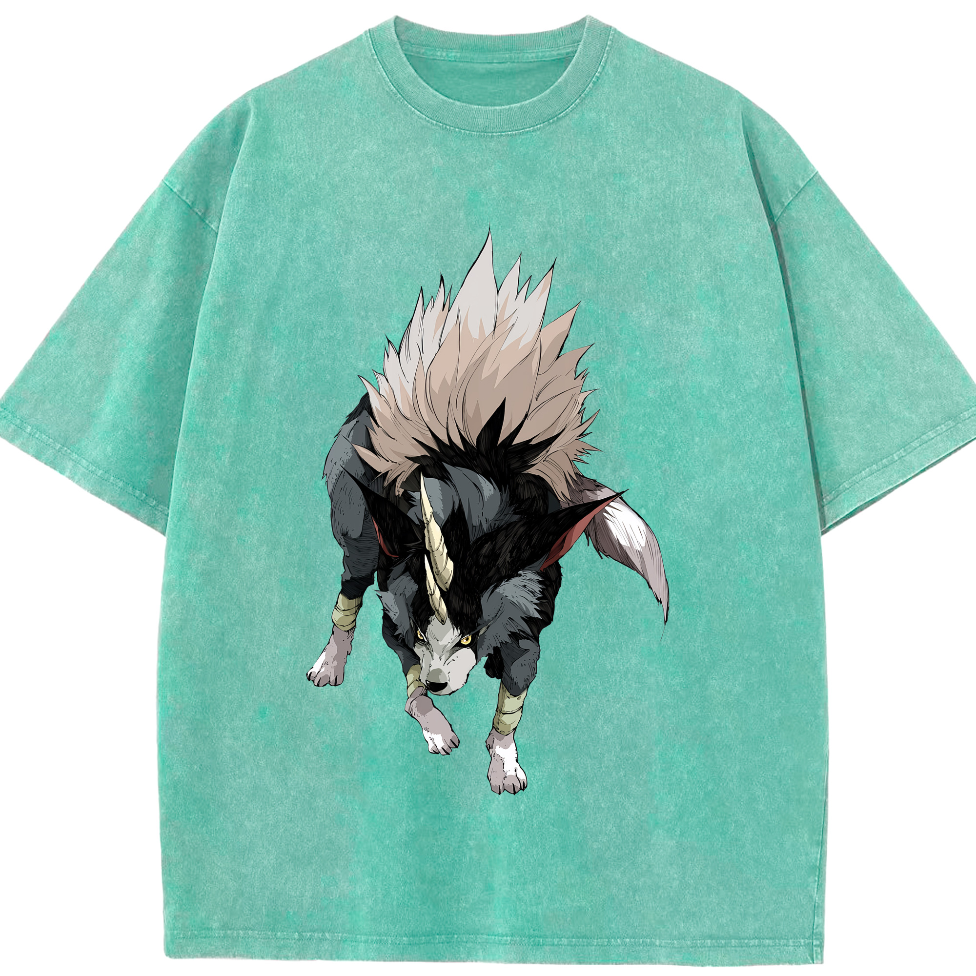 （画像用） 転スラ Regarding Reincarnated to Slime 綿100% ヴィンテージ風 半袖Tシャツ（フロントプリント）